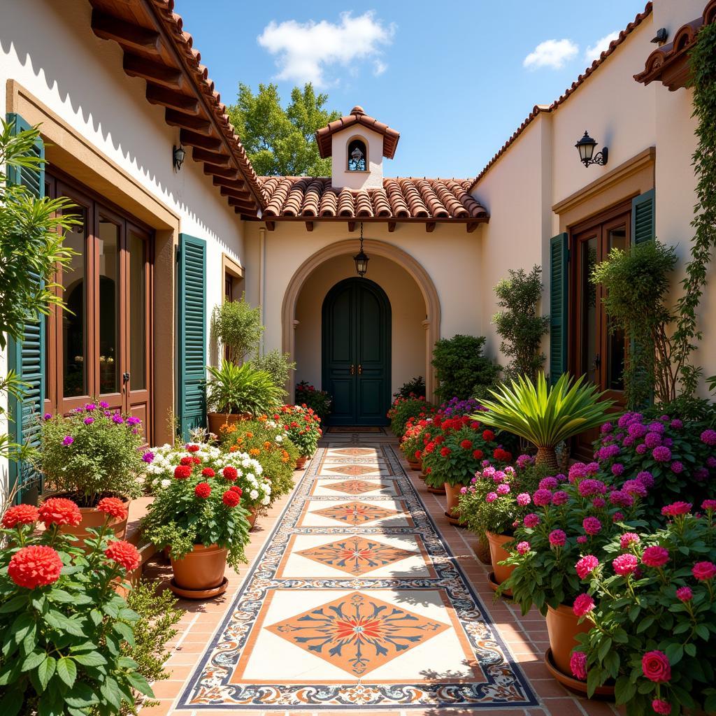 Tranquil Spanish Courtyard Home