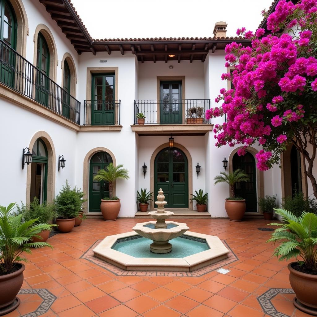 A serene Spanish courtyard