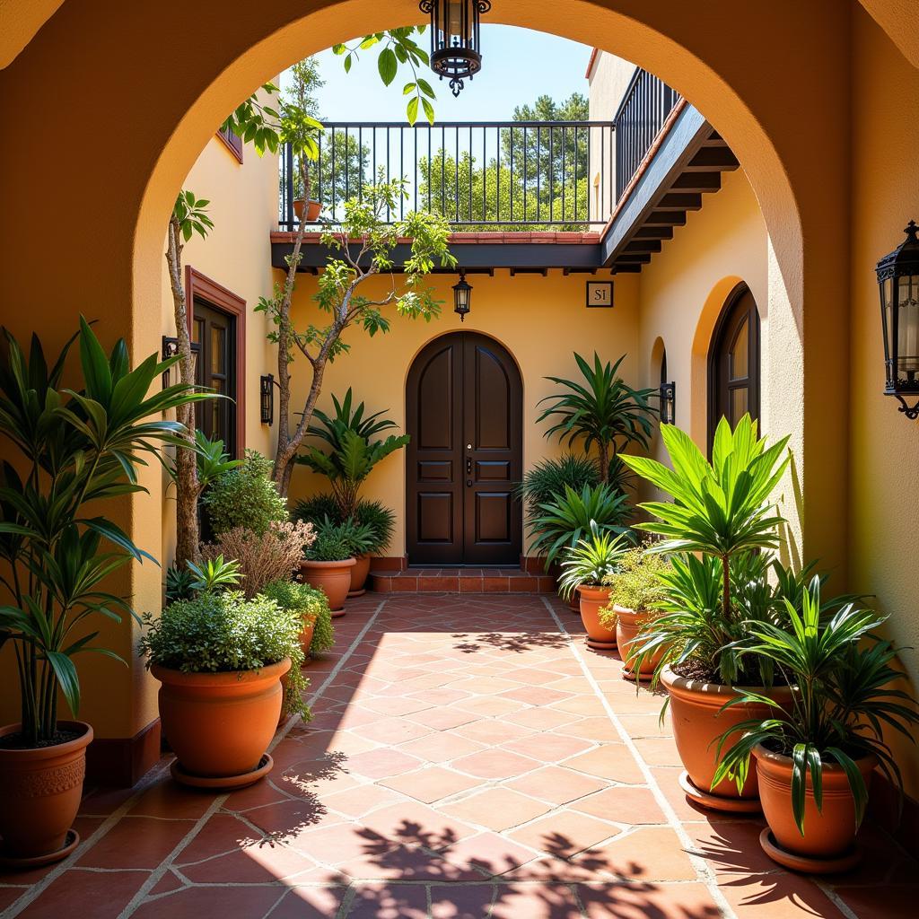 Spanish courtyard home design