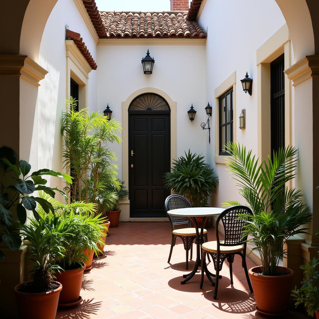 Cozy Spanish courtyard in a home stay