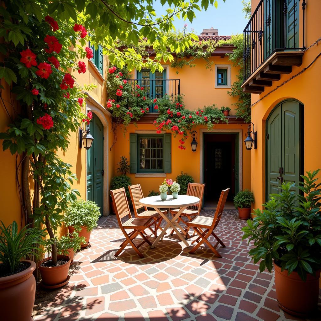 Cozy Spanish Courtyard Homestay