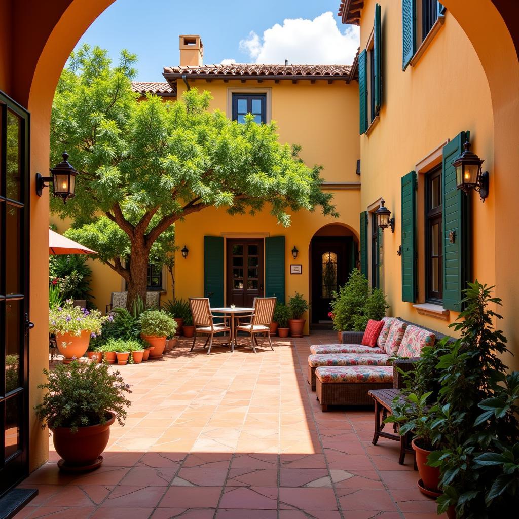 Cozy Spanish Courtyard Homestay