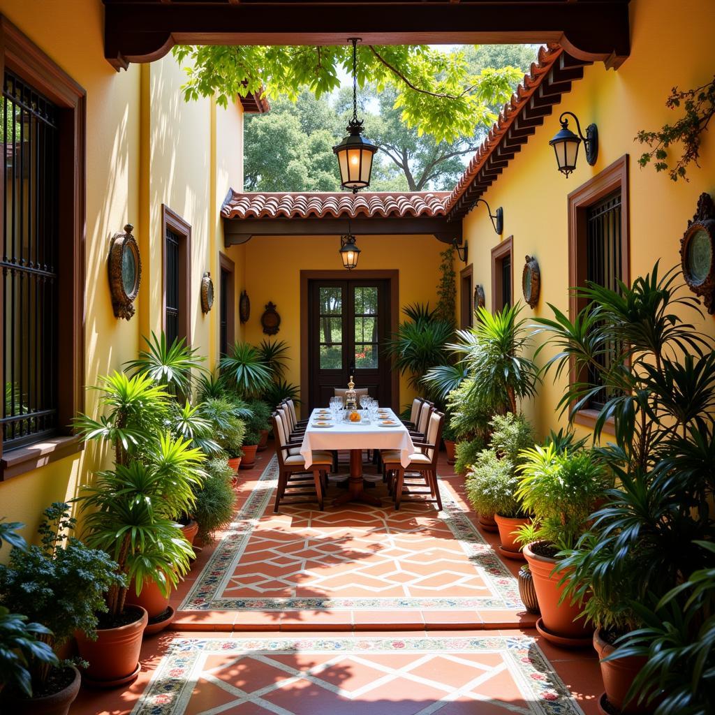 Spanish courtyard homestay