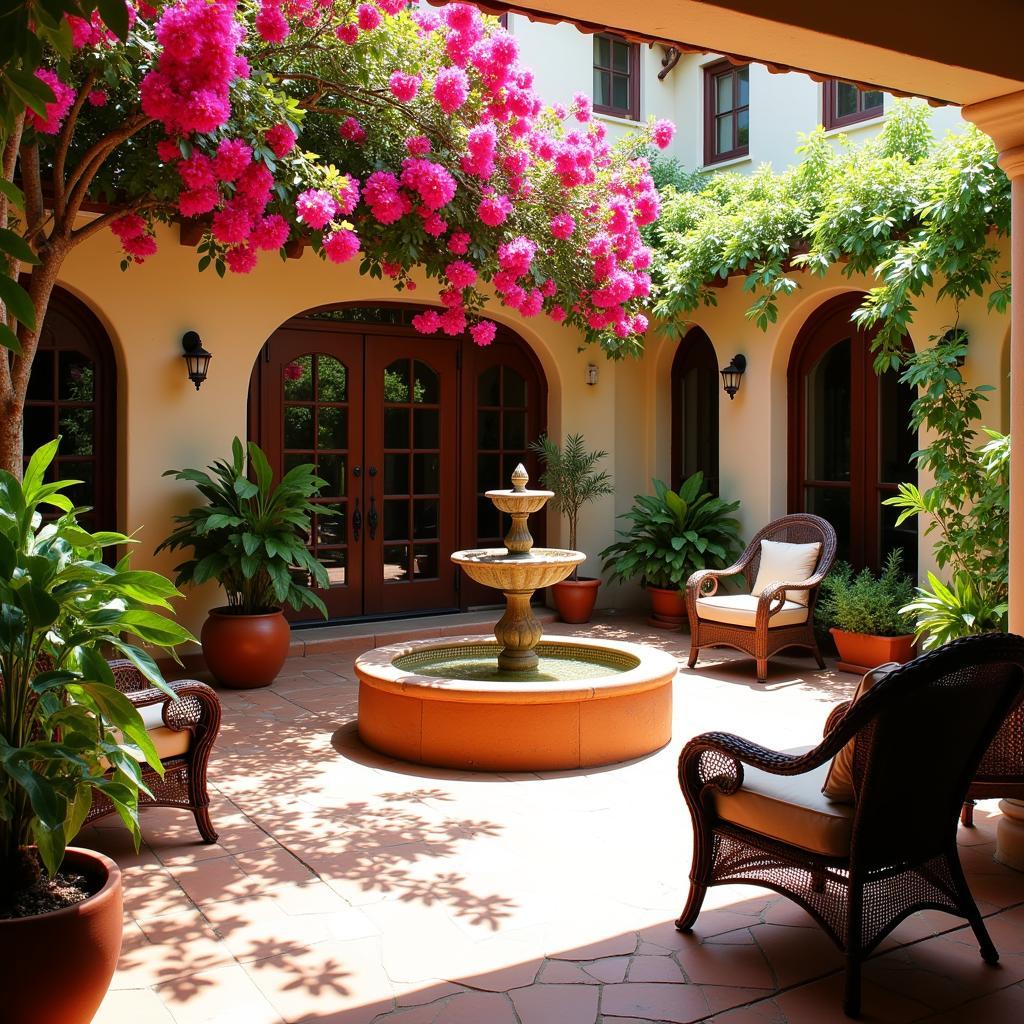 Tranquil Spanish Courtyard Oasis