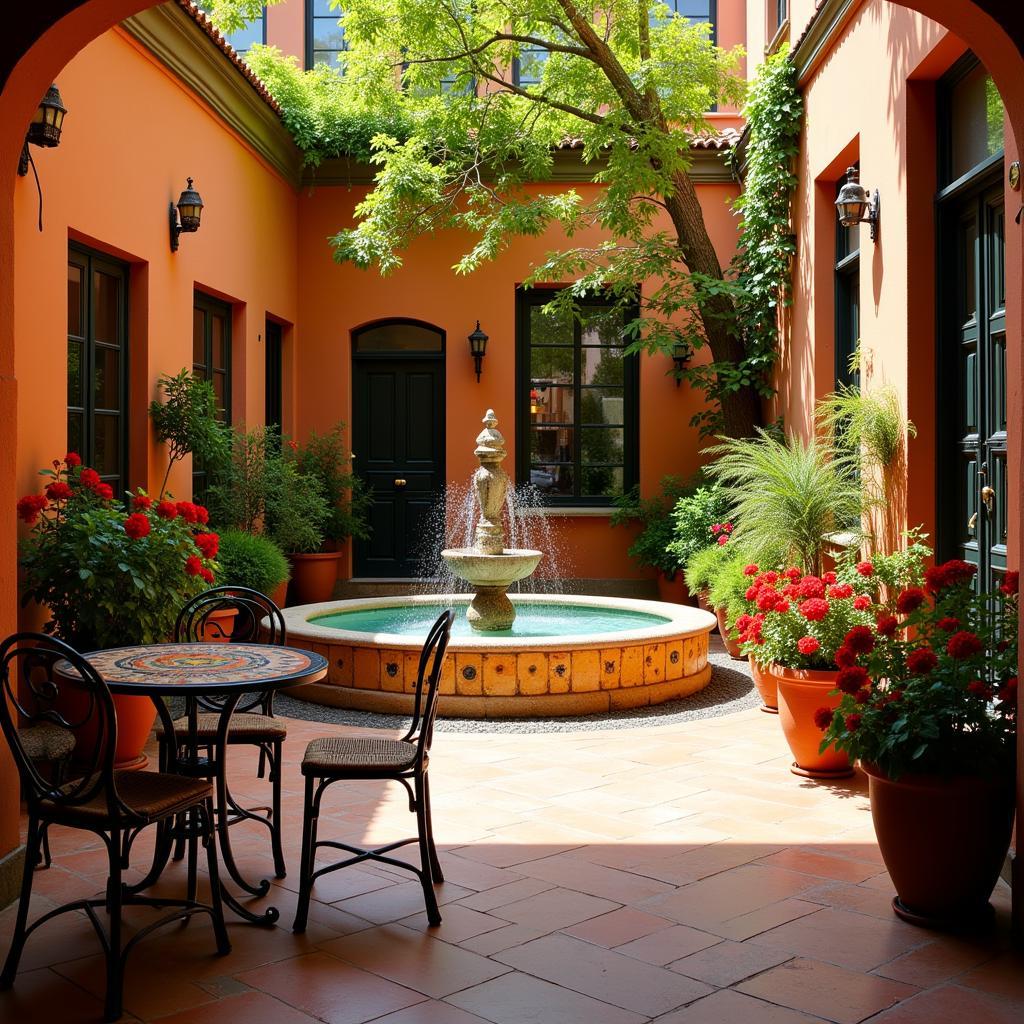 Charming courtyard of a Quesera Zara Home