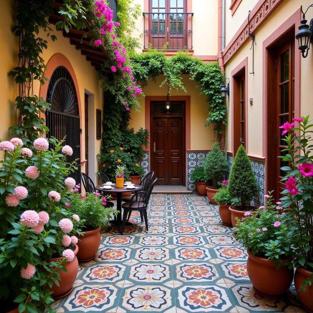 Spanish Courtyard at a Sanchis Home