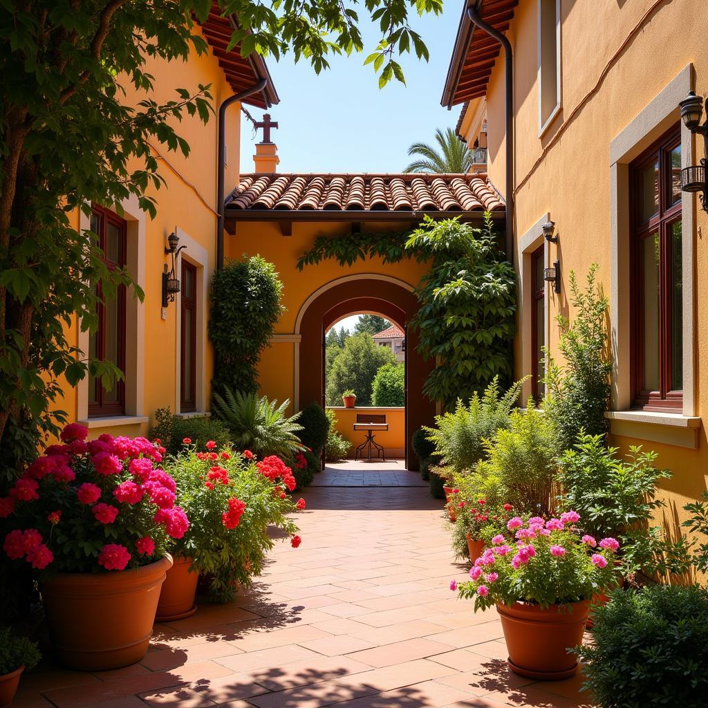 Spanish Courtyard with Sandalwood Incense