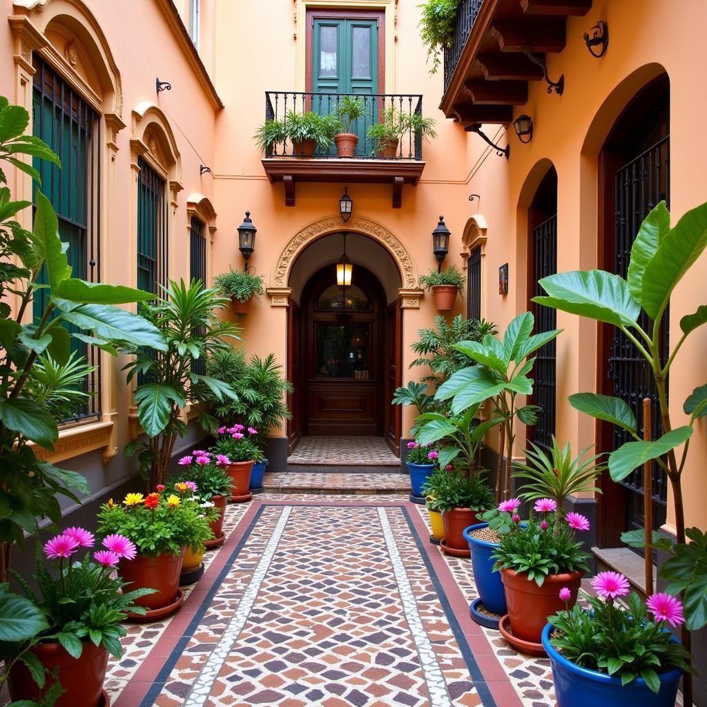 Charming courtyard in a Seville Commodore Home