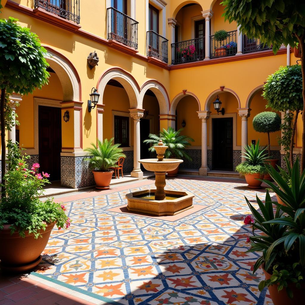 Charming Spanish Courtyard in Seville