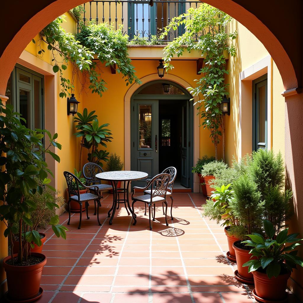 Charming Spanish courtyard in Seville