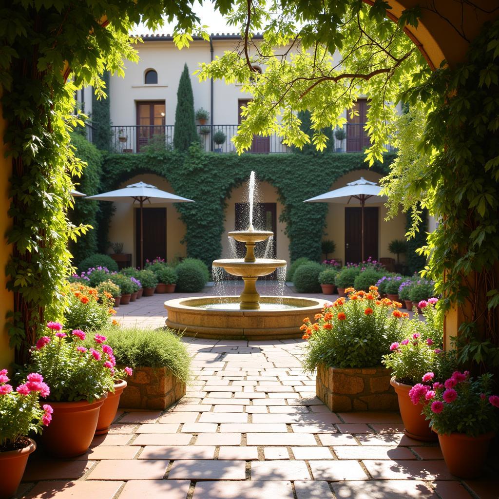 Tranquil Spanish Courtyard