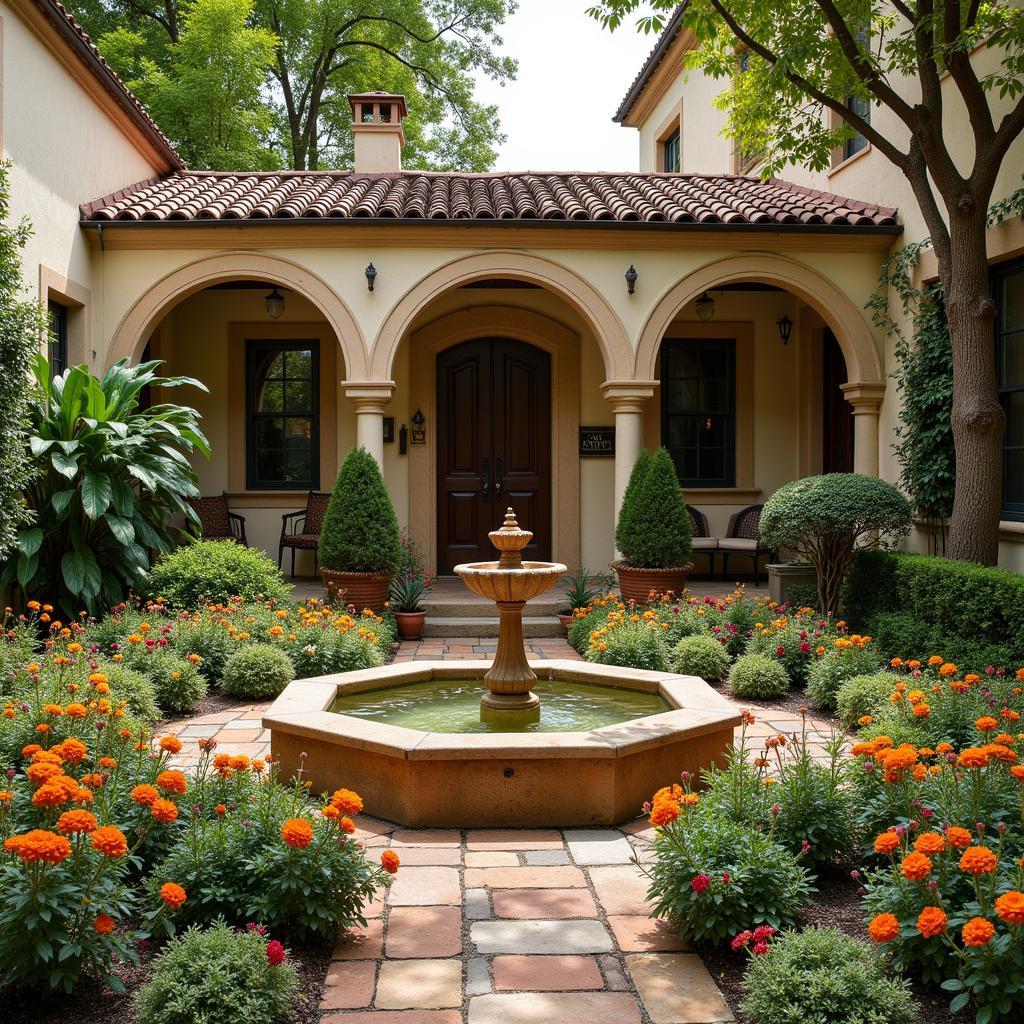 Charming courtyard in a Spanish home