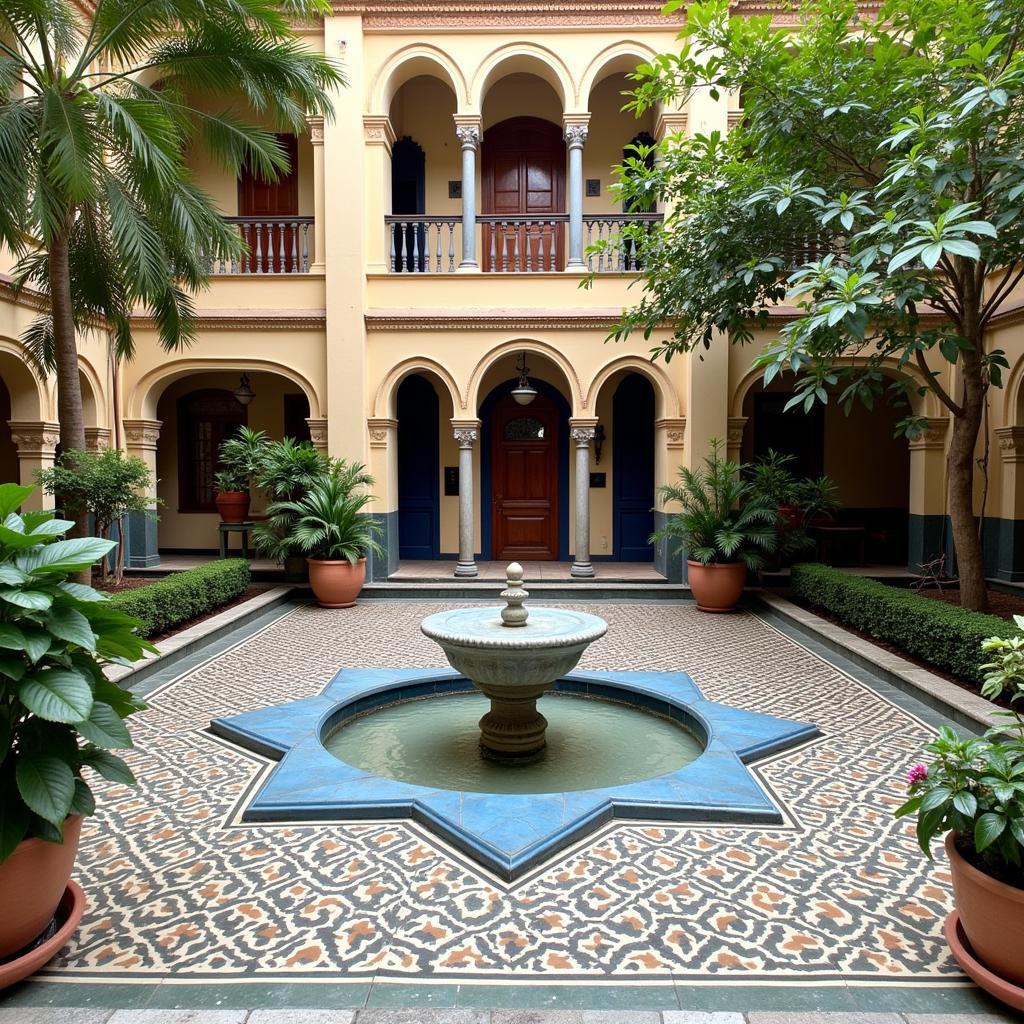 Tranquil Spanish courtyard