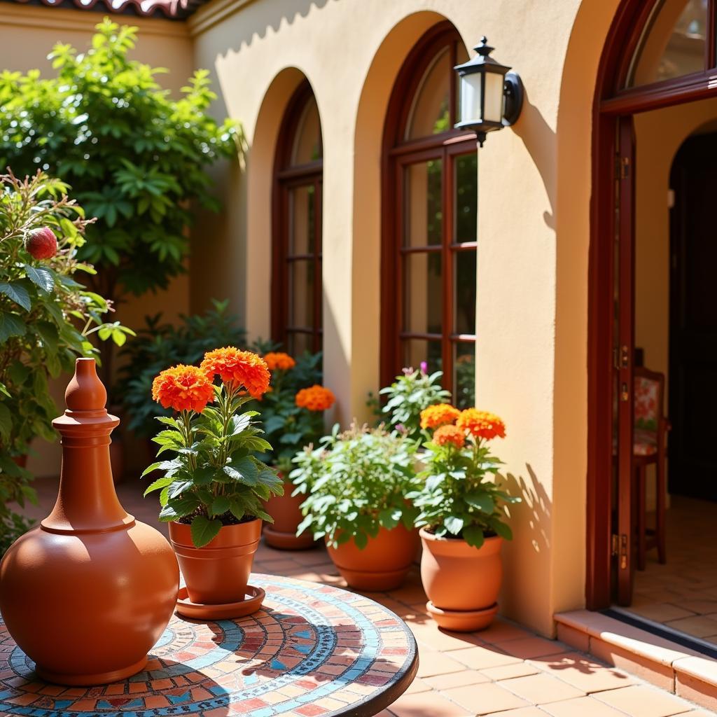 Spanish Courtyard with Zara Home Hucha