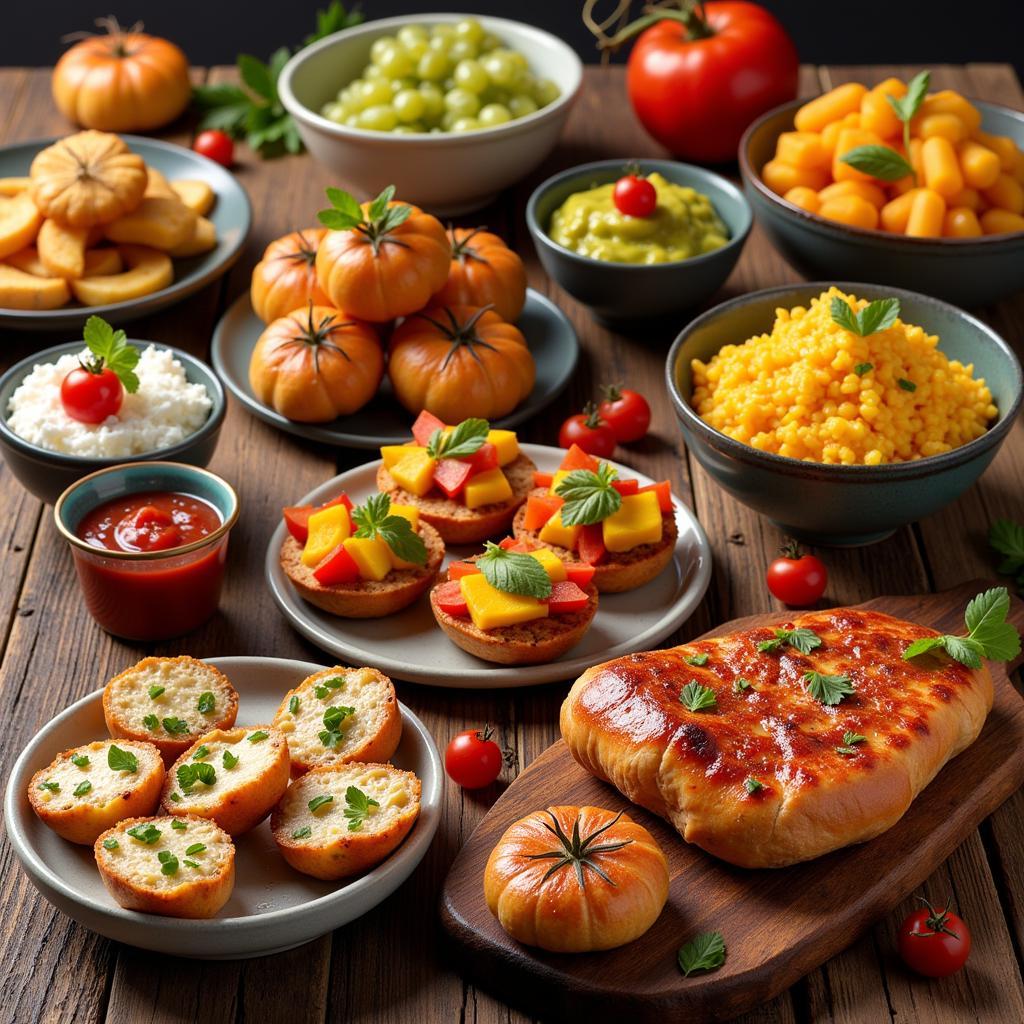 A Colorful Spread of Spanish Tapas