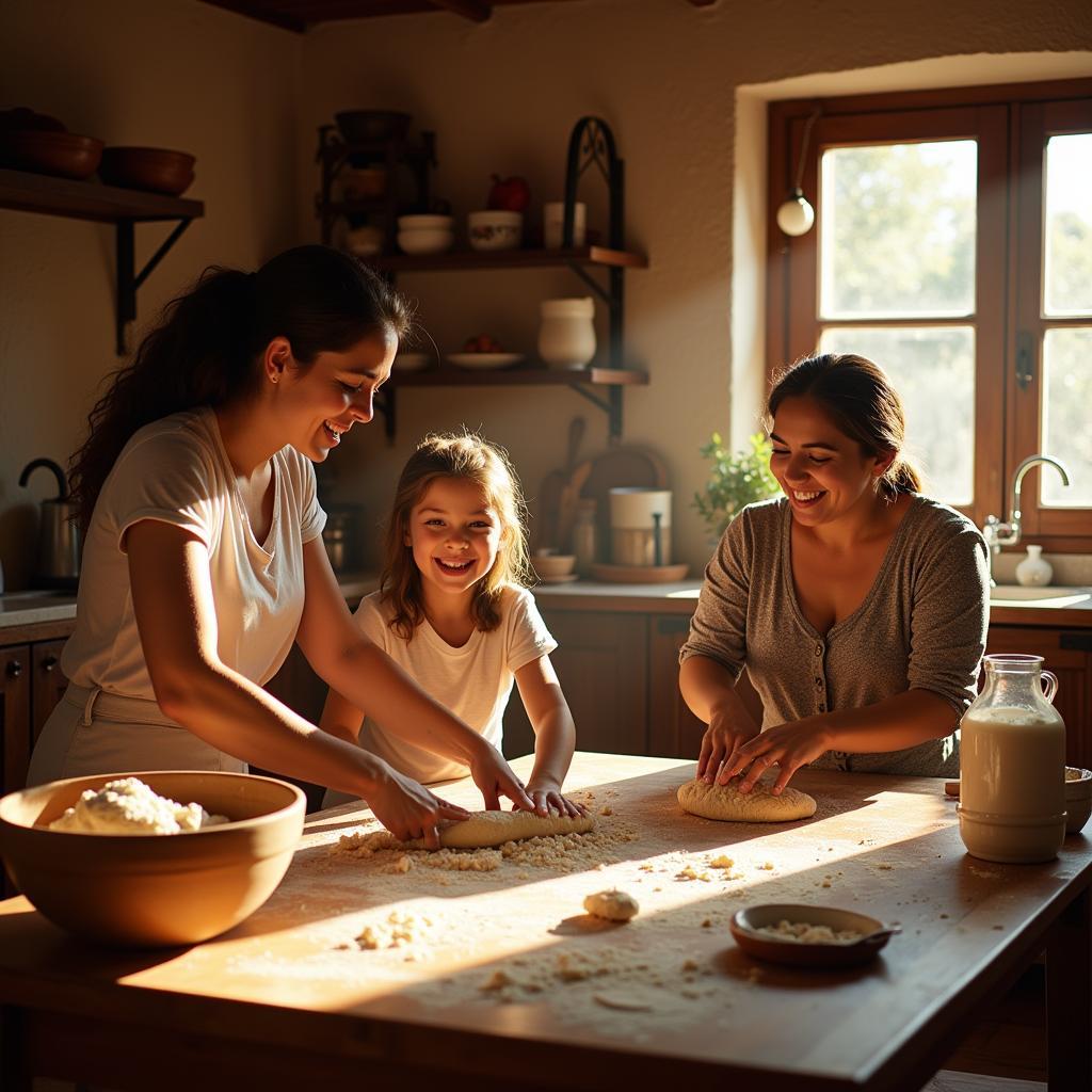 Spanish Family Baking Sourdough