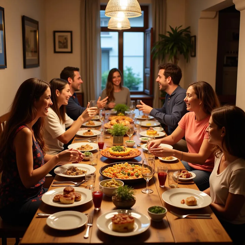 A Lively Spanish Family Dinner