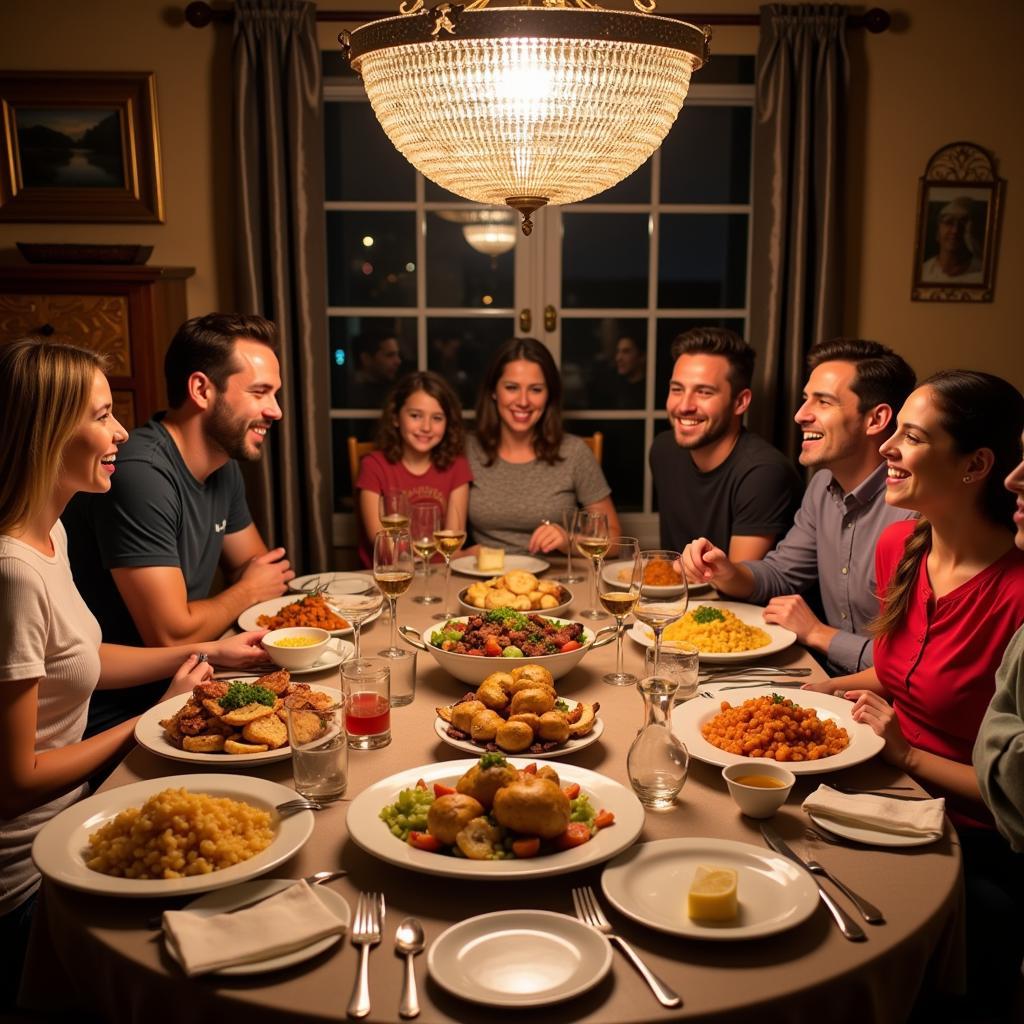 Family Dinner in Spain