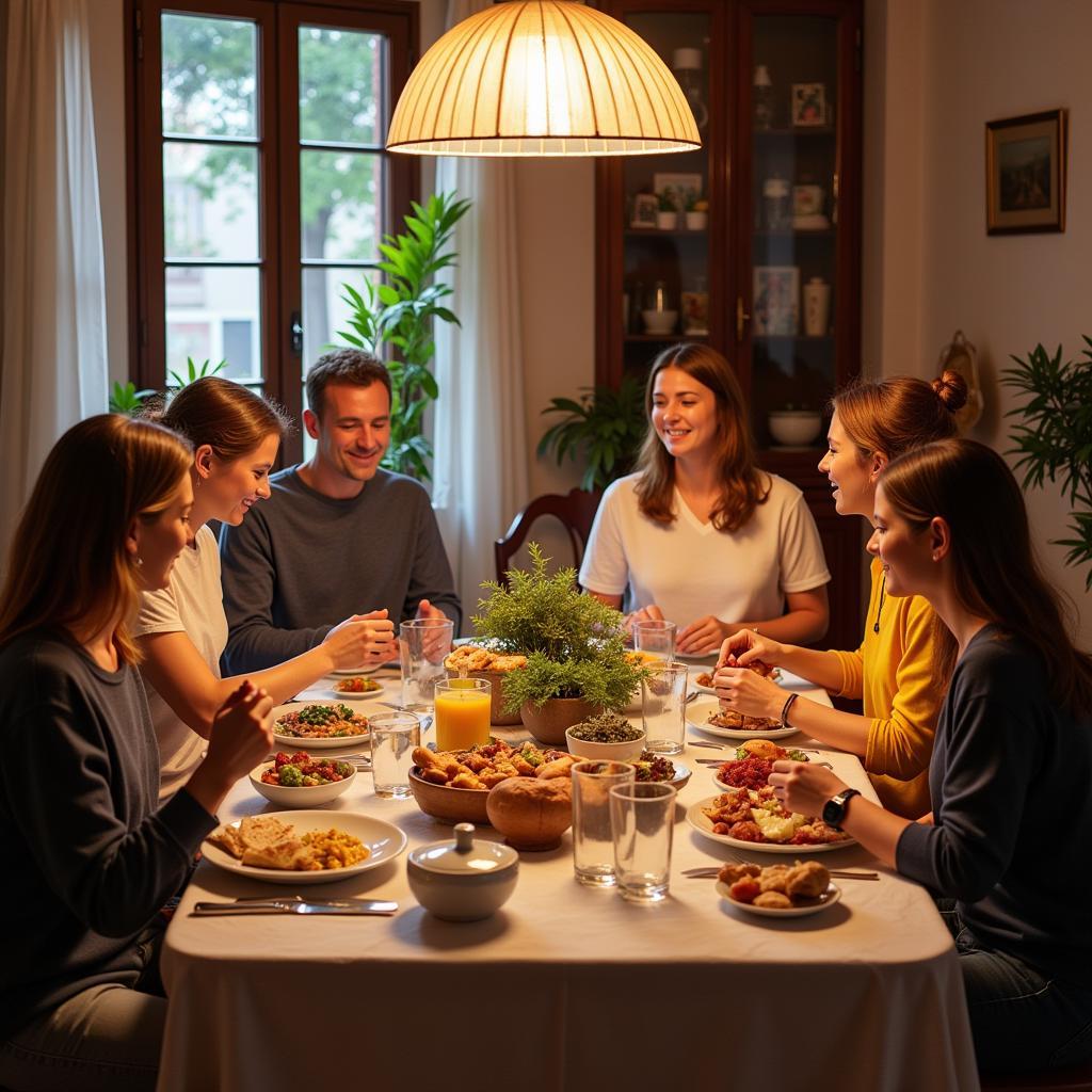 Sharing a Meal with a Spanish Family