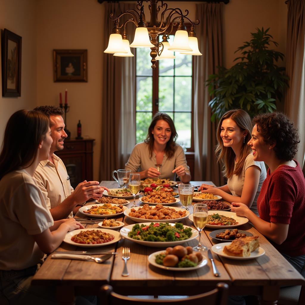 Sharing a Meal with a Spanish Family