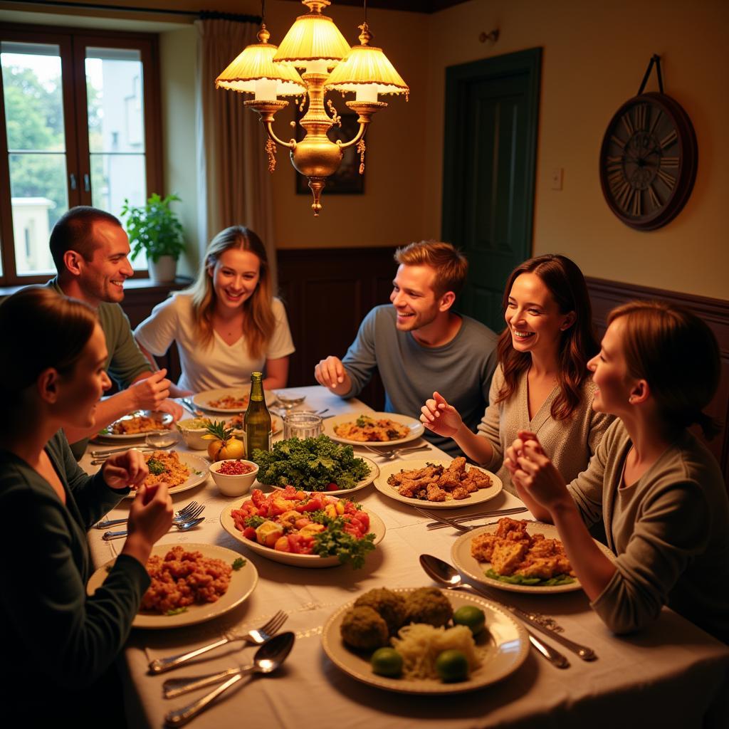 Sharing a Meal with a Spanish Family