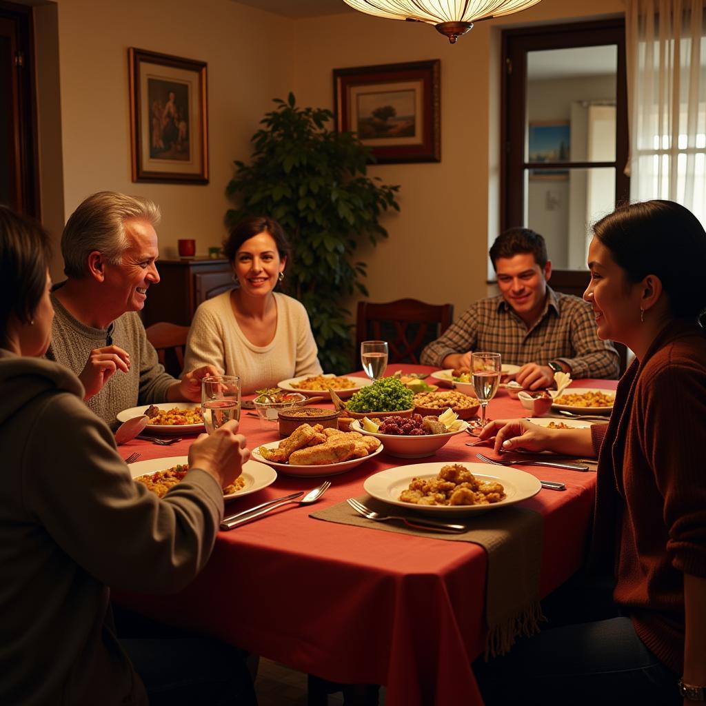 Family Dinner in Spain