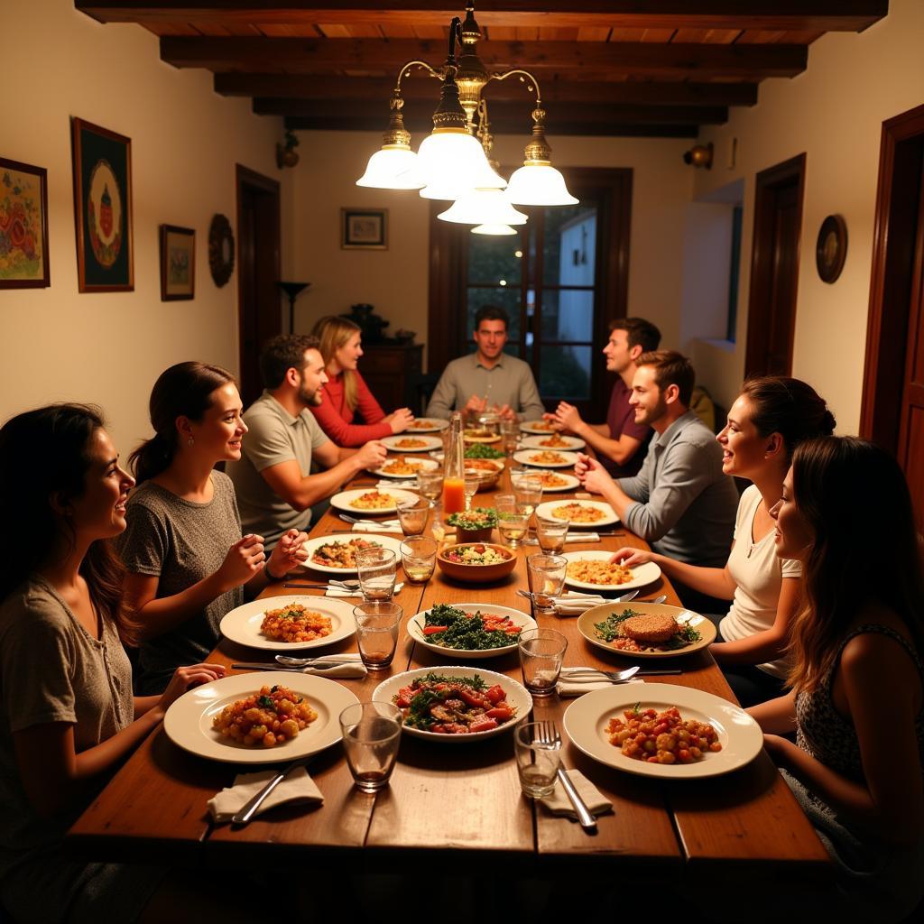 Sharing a Meal with a Spanish Family