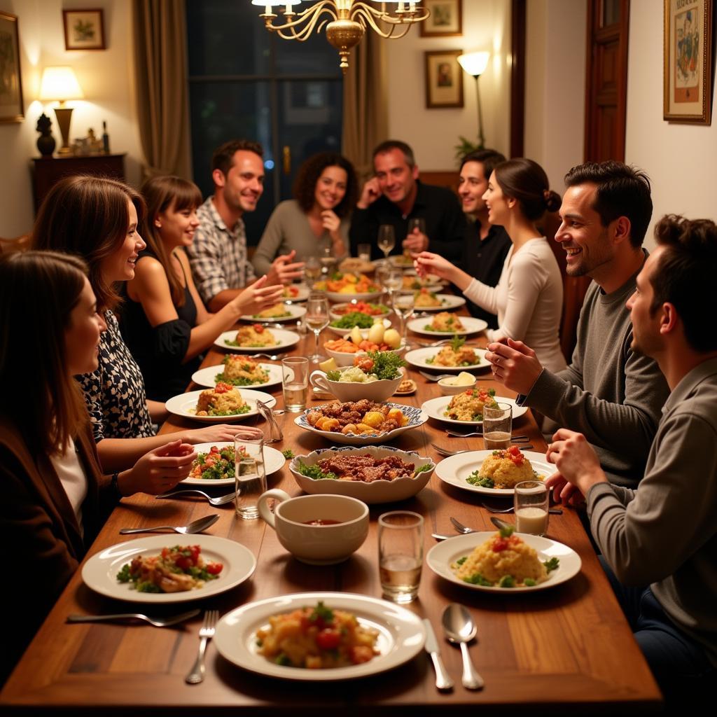 Sharing a Traditional Spanish Dinner with a Local Family