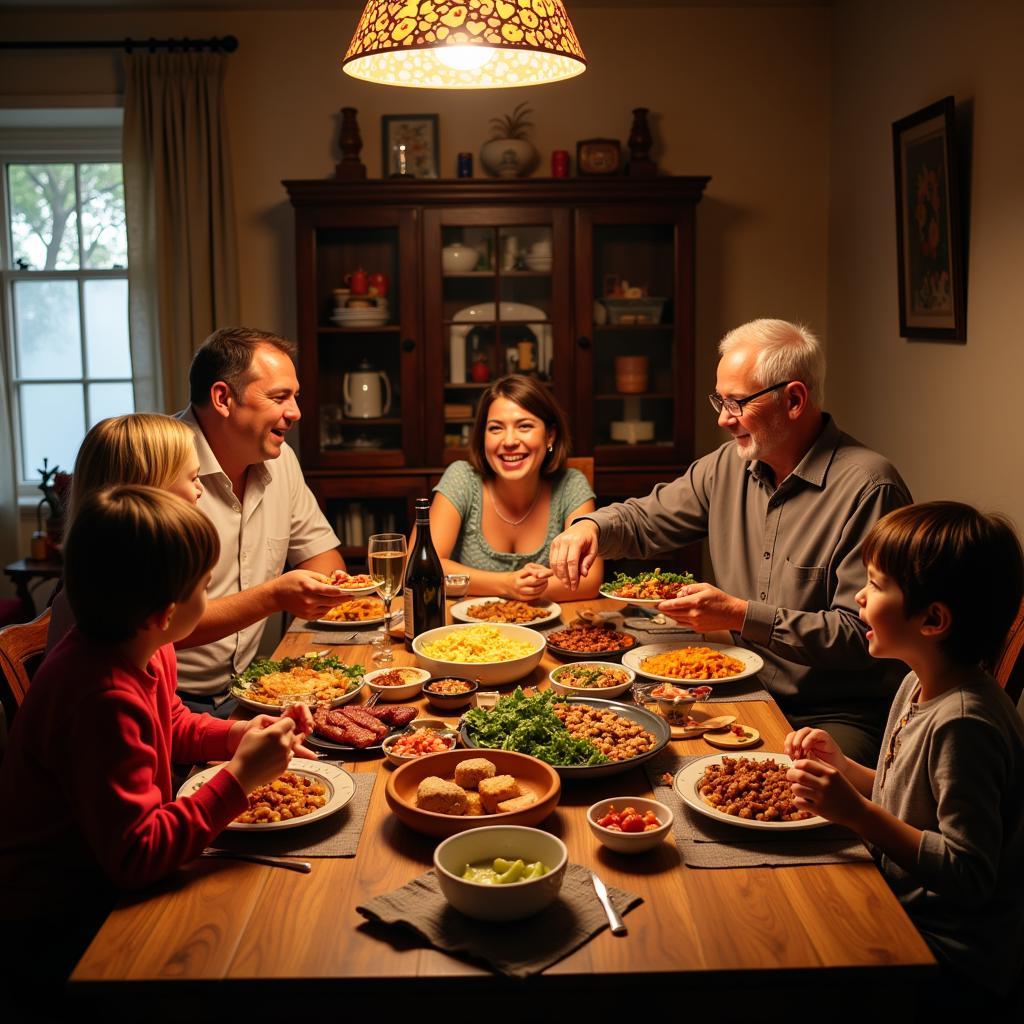 A Traditional Spanish Family Dinner