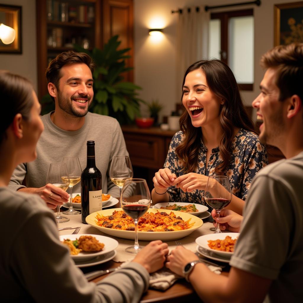 Sharing a Traditional Spanish Dinner