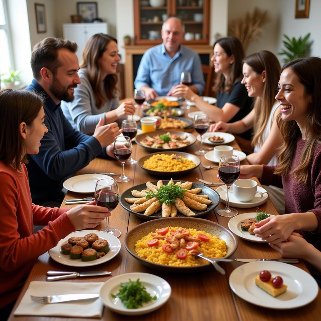 Sharing a Meal with a Spanish Family