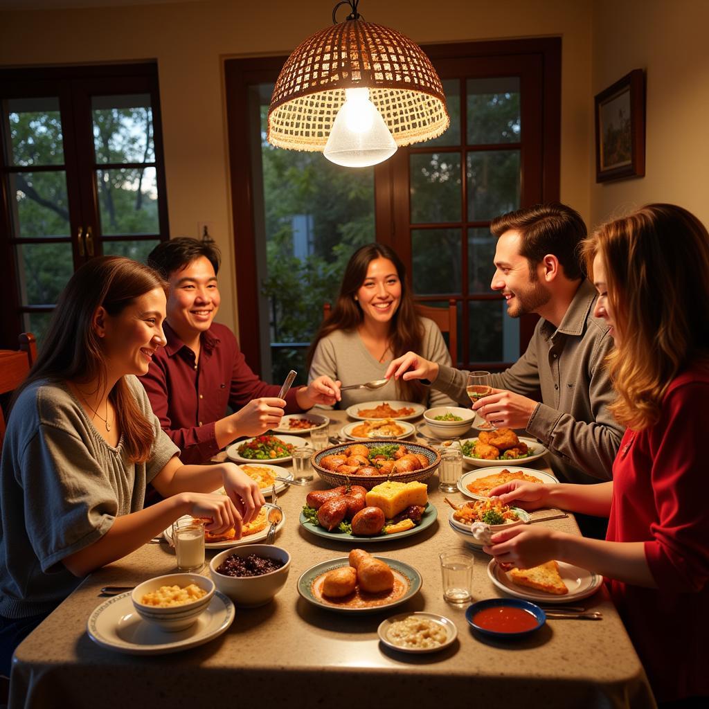 Sharing a Meal with a Spanish Family