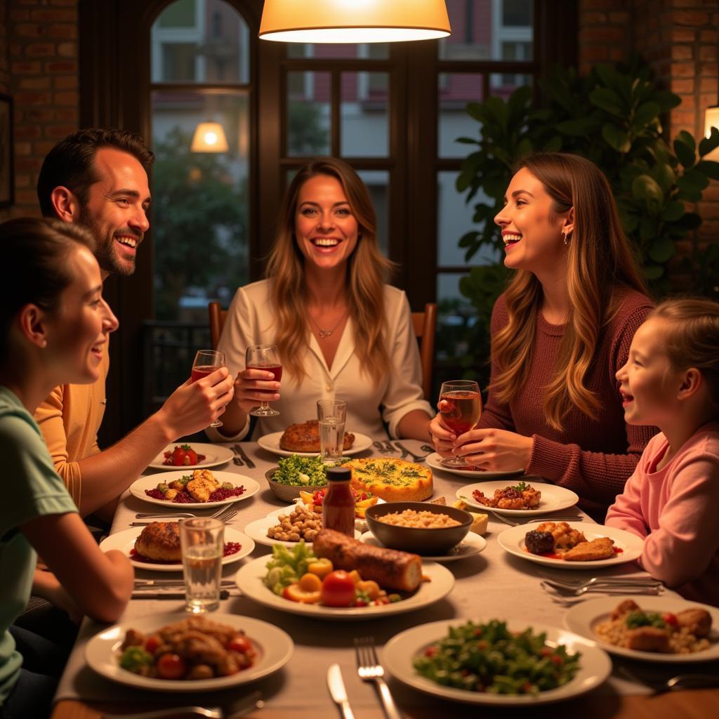 Family Dinner in Spain