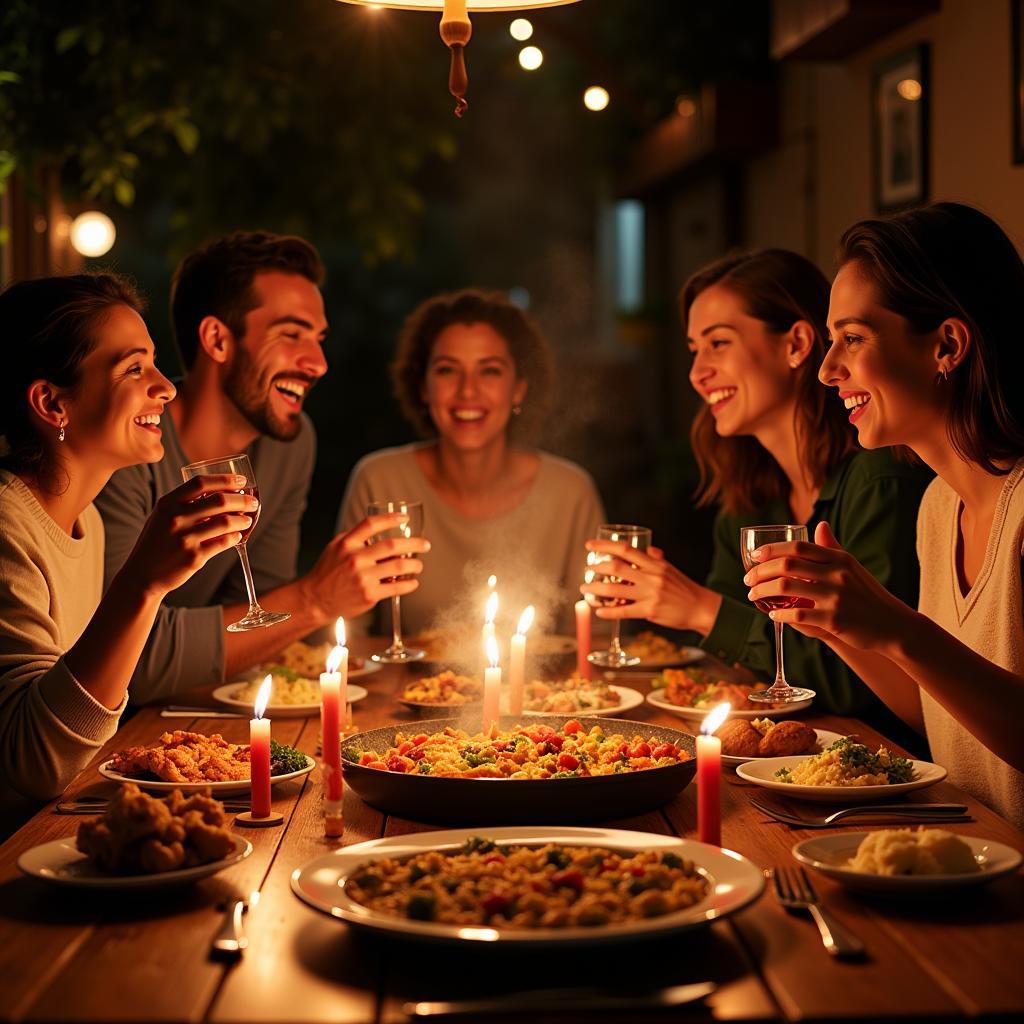 Sharing a Traditional Spanish Meal with a Local Family