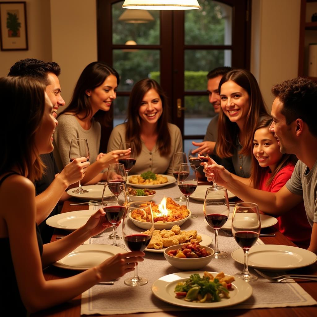 Sharing a Meal with a Spanish Family