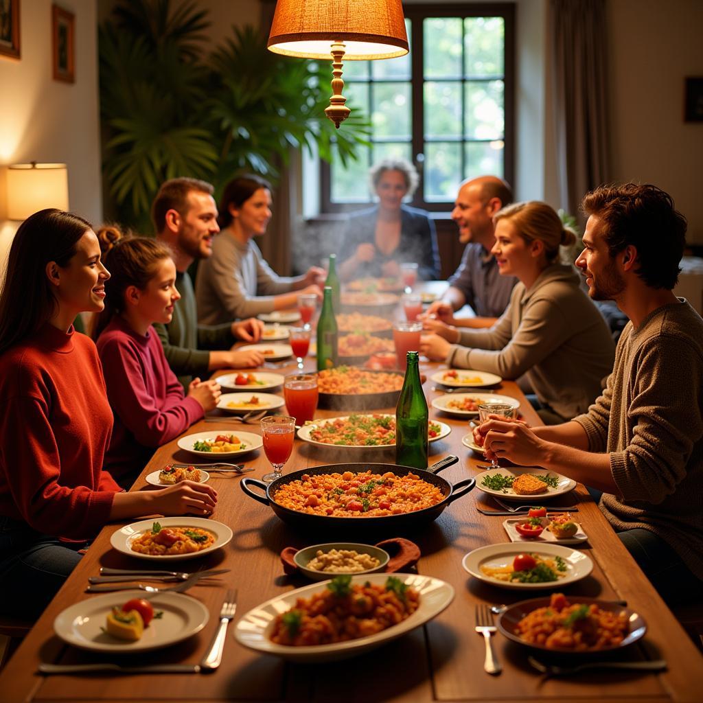 Heartwarming Spanish Family Dinner