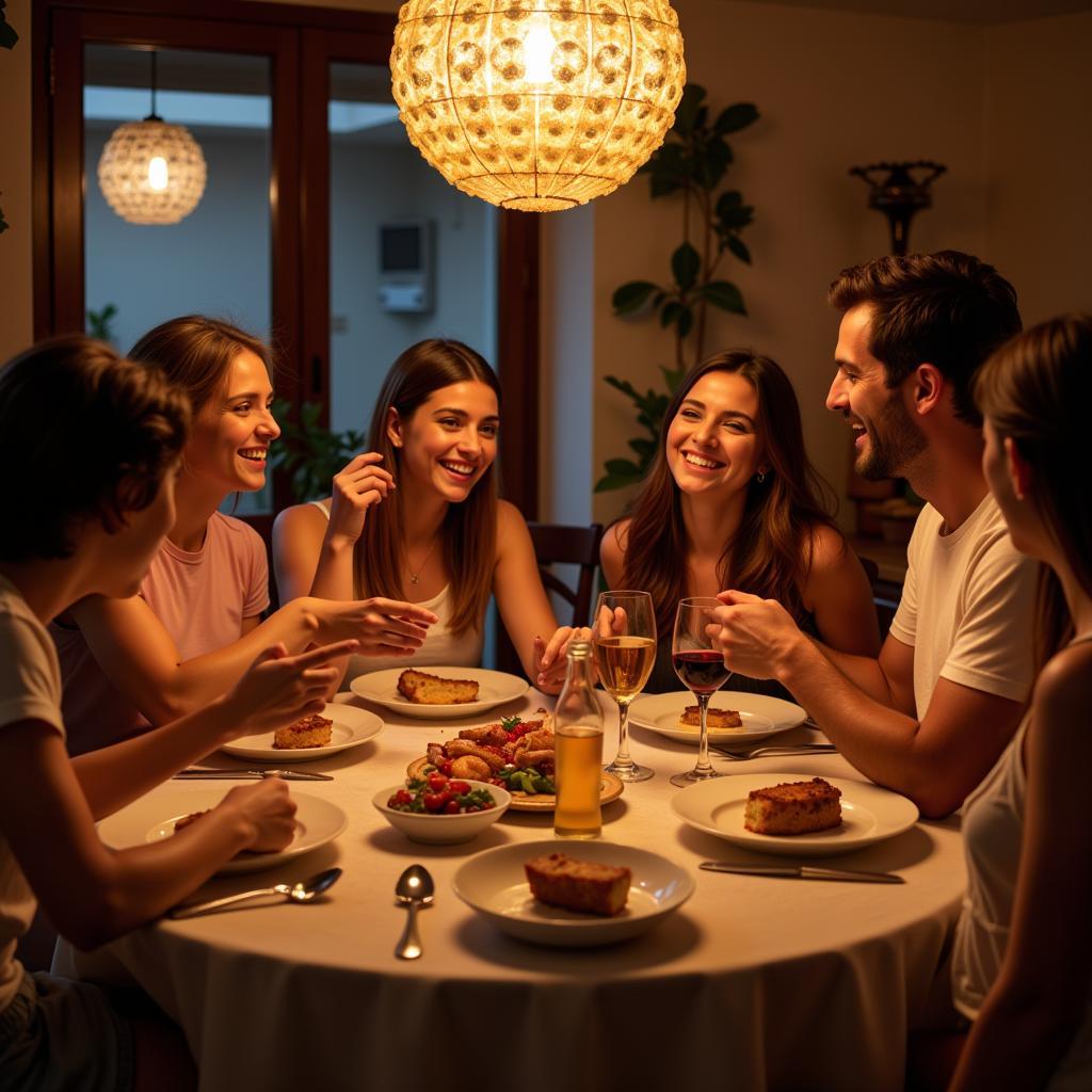 Family Dinner in Spain