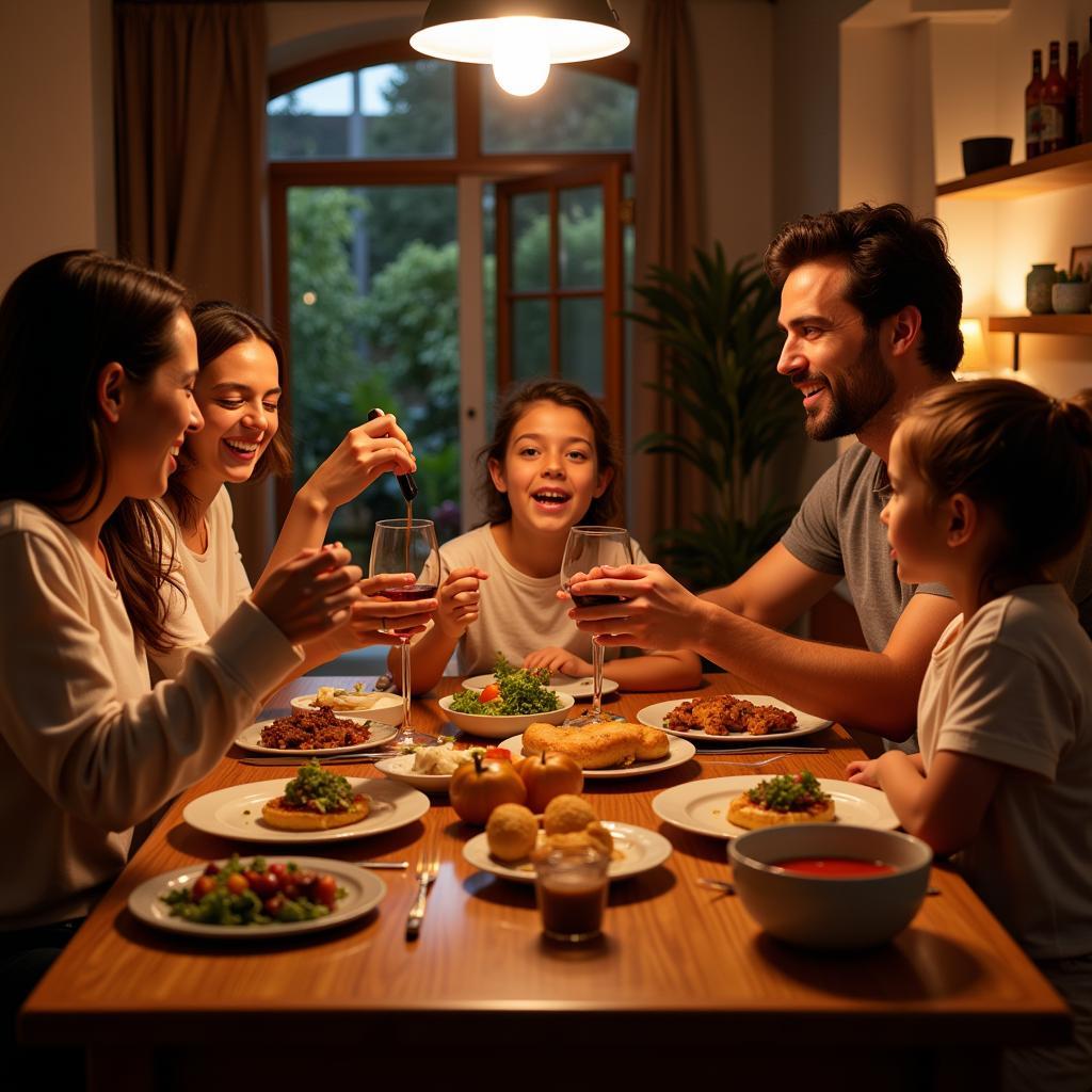 Heartwarming Spanish Family Dinner