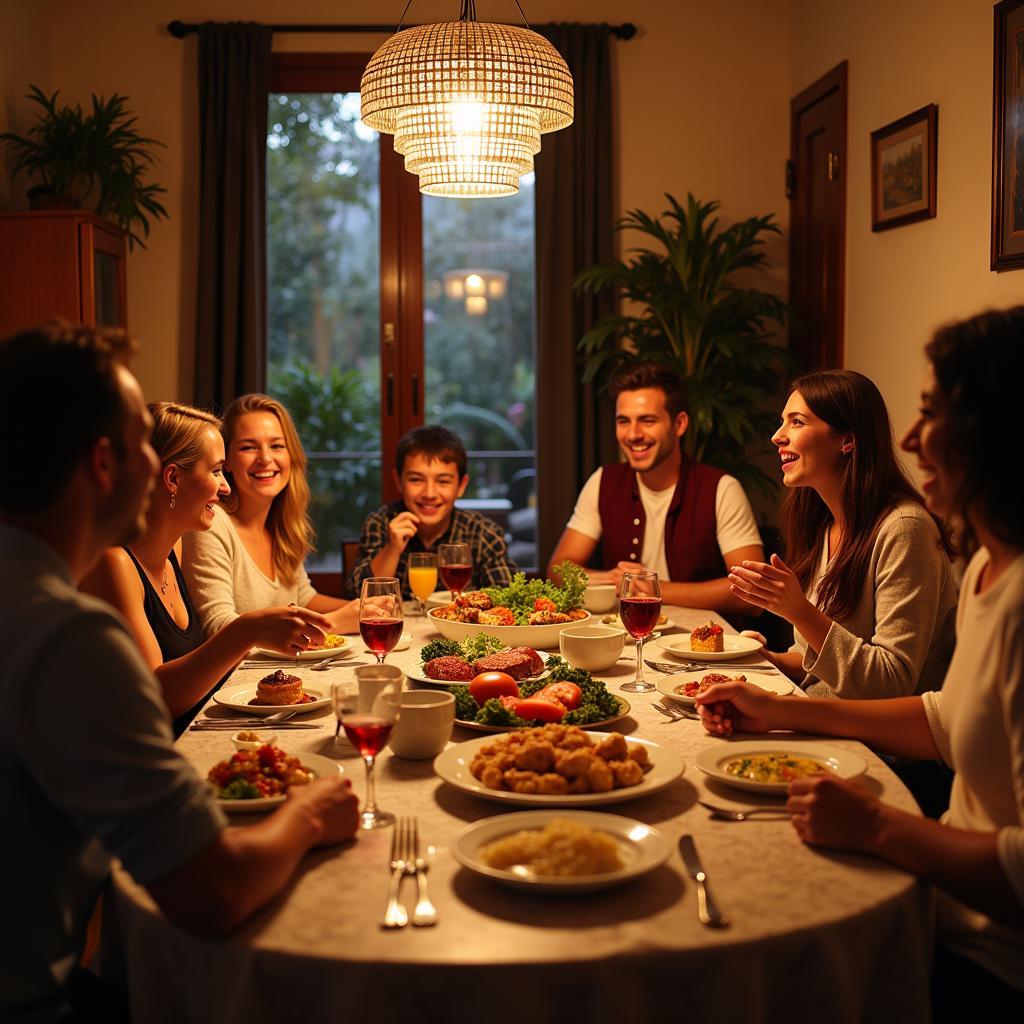 Sharing a Meal with a Spanish Family