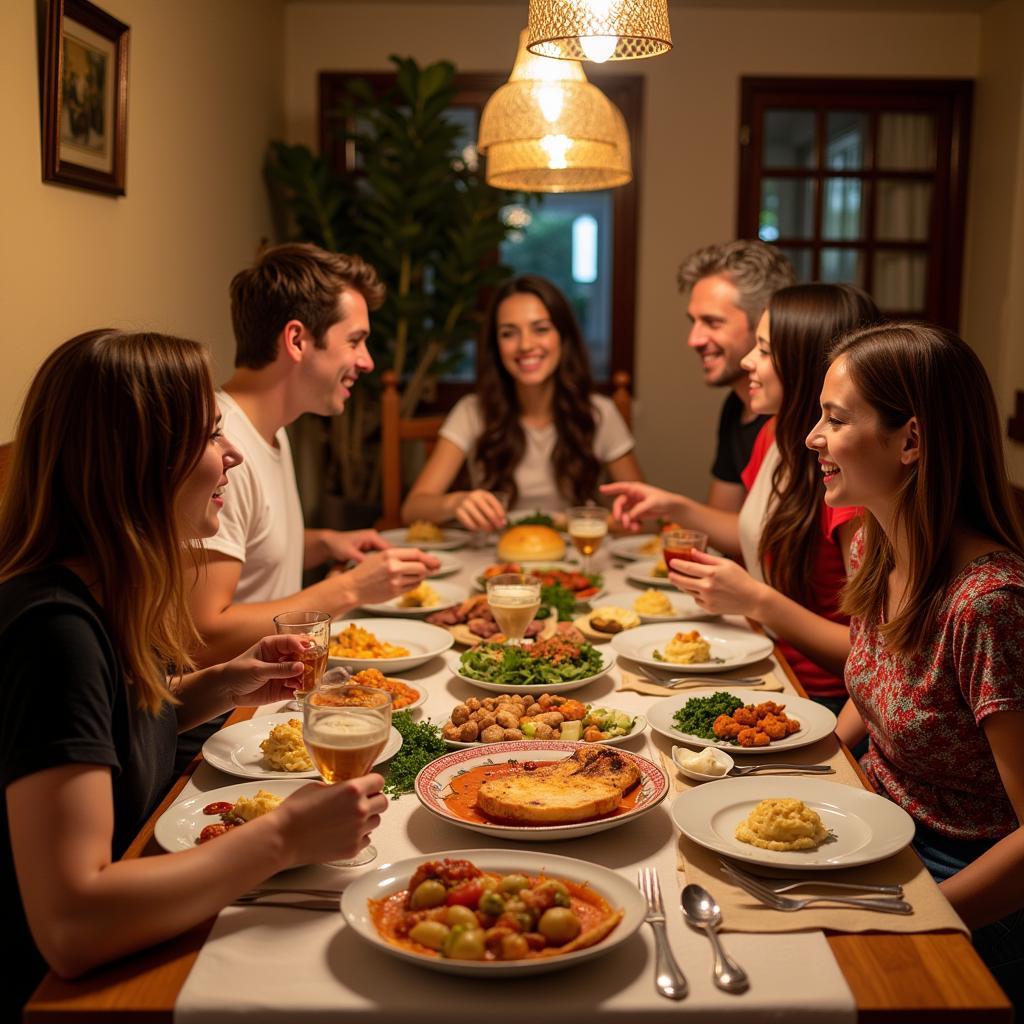 Sharing a Meal with a Spanish Family