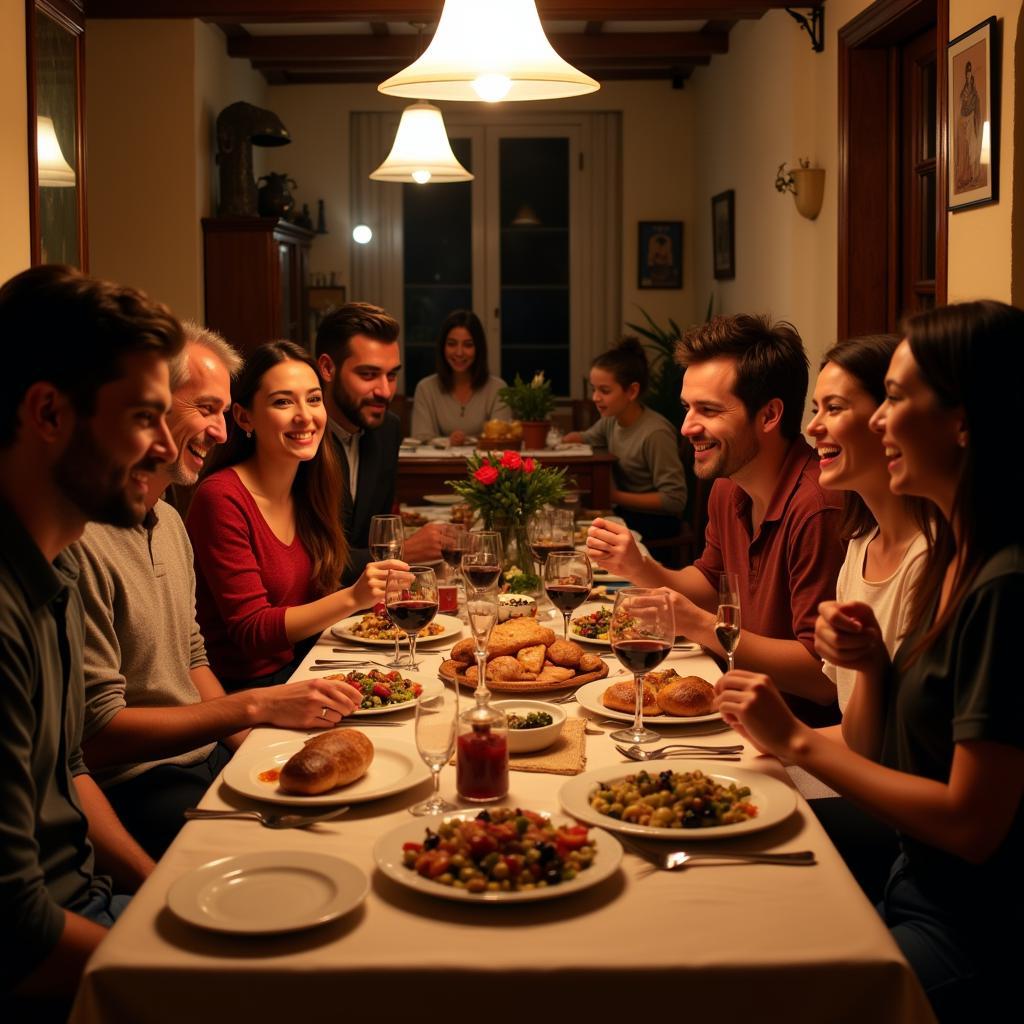 Sharing a Meal with a Spanish Family