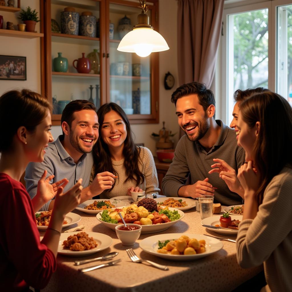 Sharing a Meal with a Spanish Family