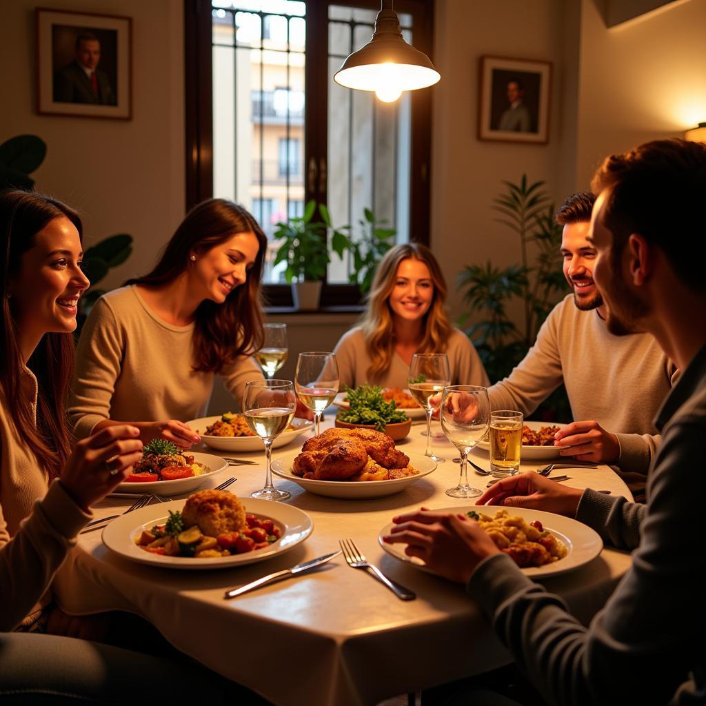 Sharing a Meal with a Local Family in Madrid