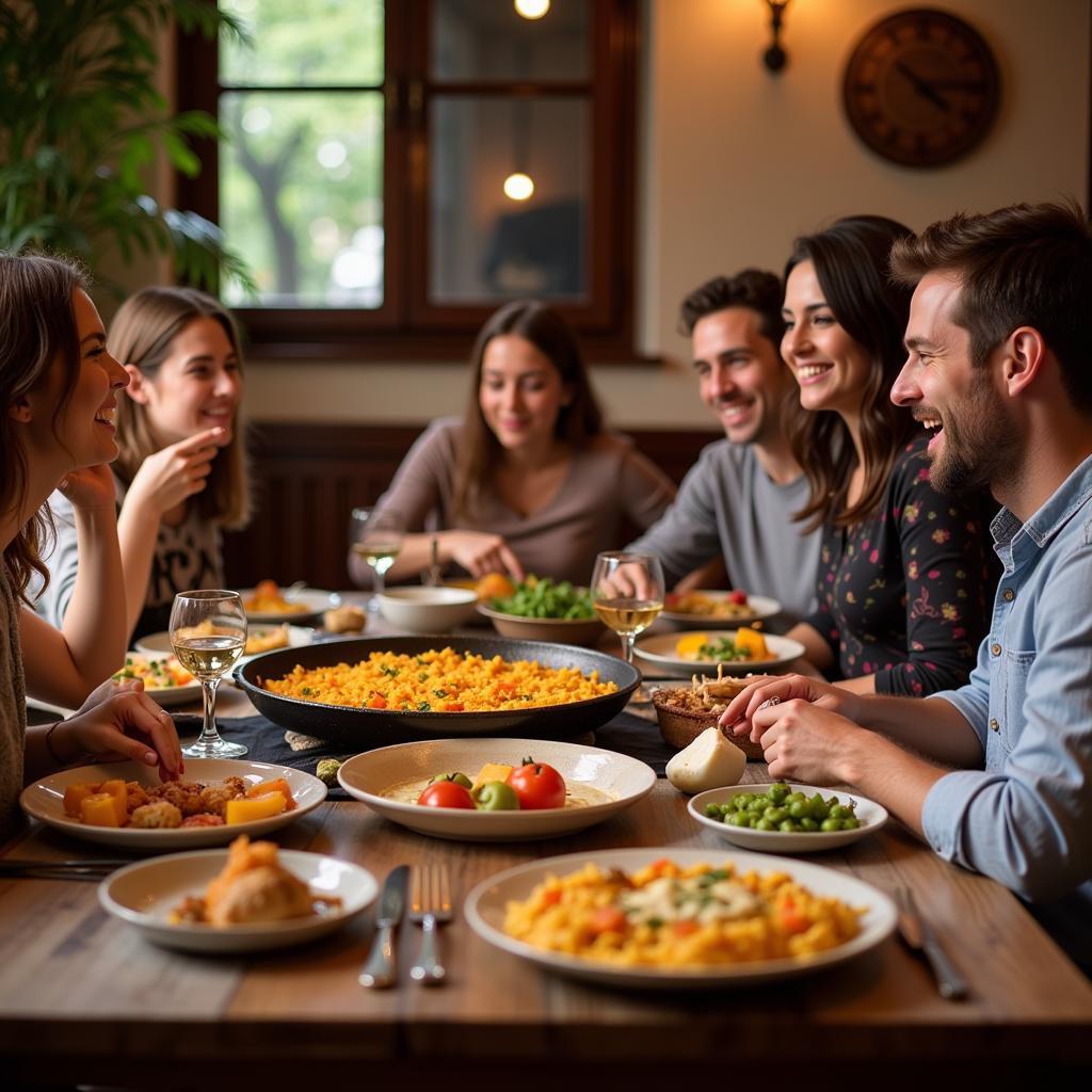 Sharing Paella with a Spanish Family