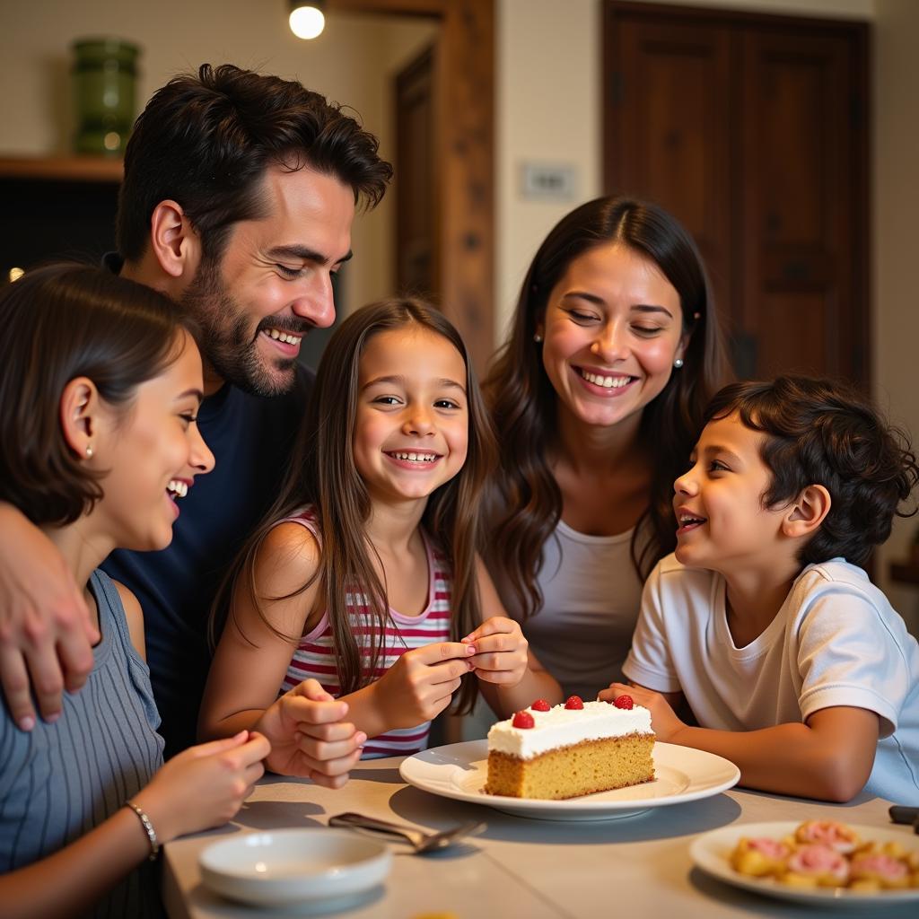 Creating Memories: Sharing Cake with a Spanish Family