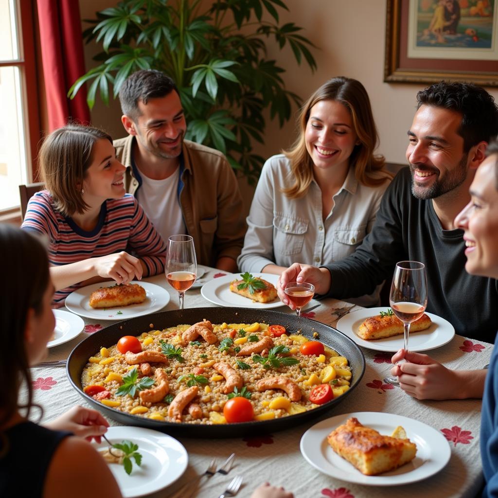 Authentic Spanish Family Meal