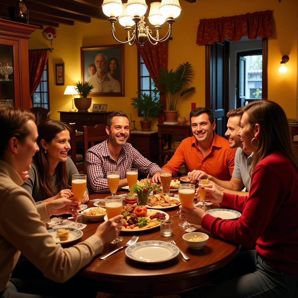 Family Gathering in a La Sala