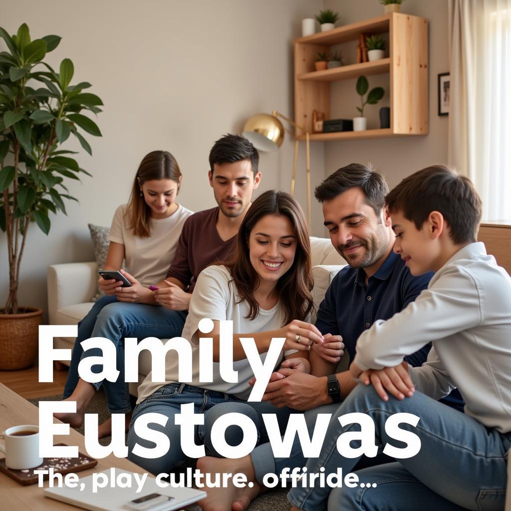 Spanish Family in Homestay Living Room