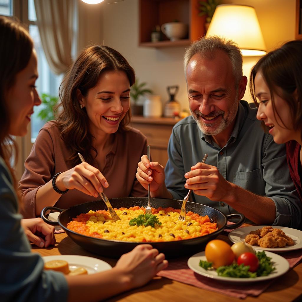 Spanish Family Homestay Paella