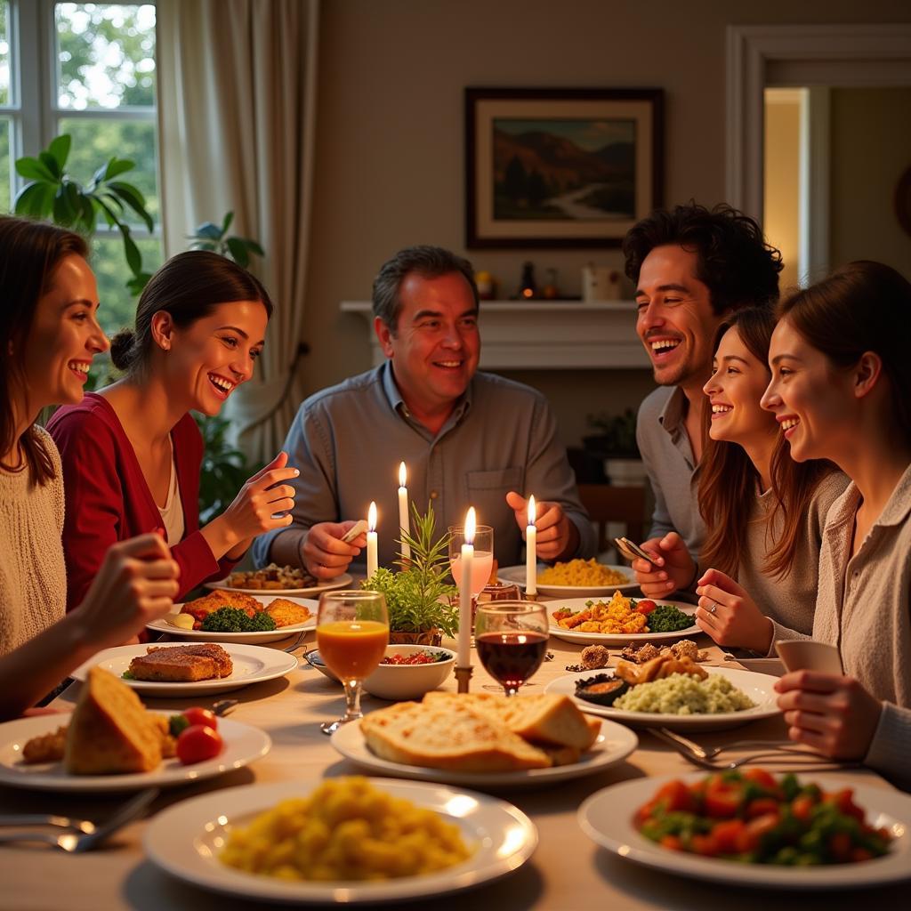 Family Meal in Spain